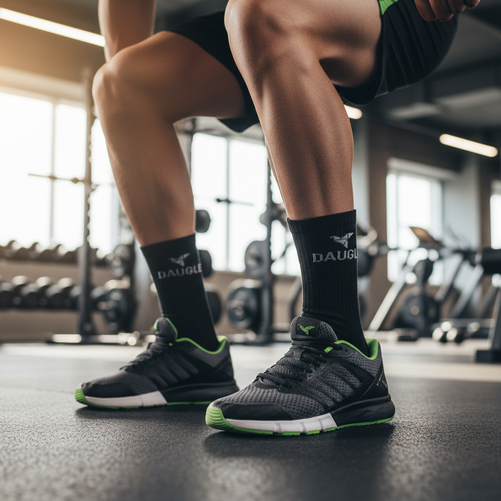 Black Daugle socks gym workout lifestyle