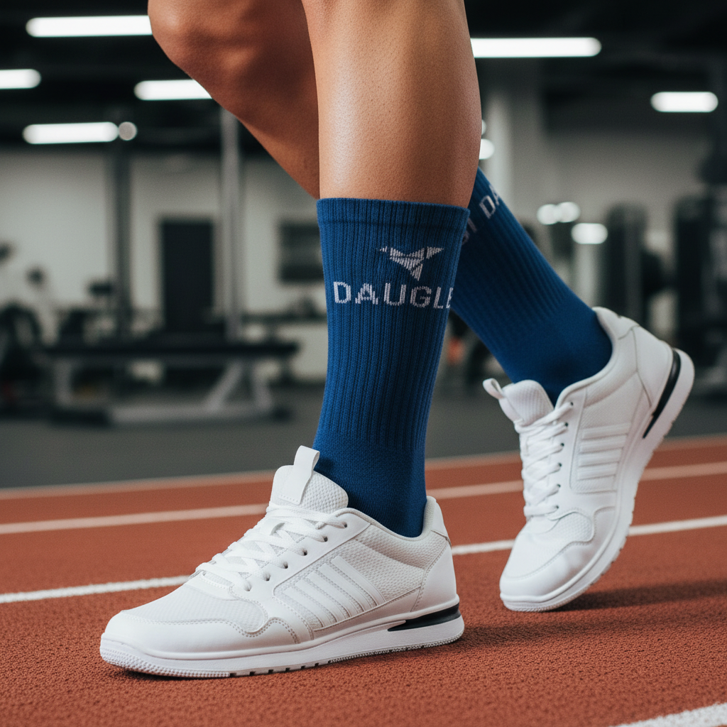 Blue Daugle socks premium lifestyle studio quality